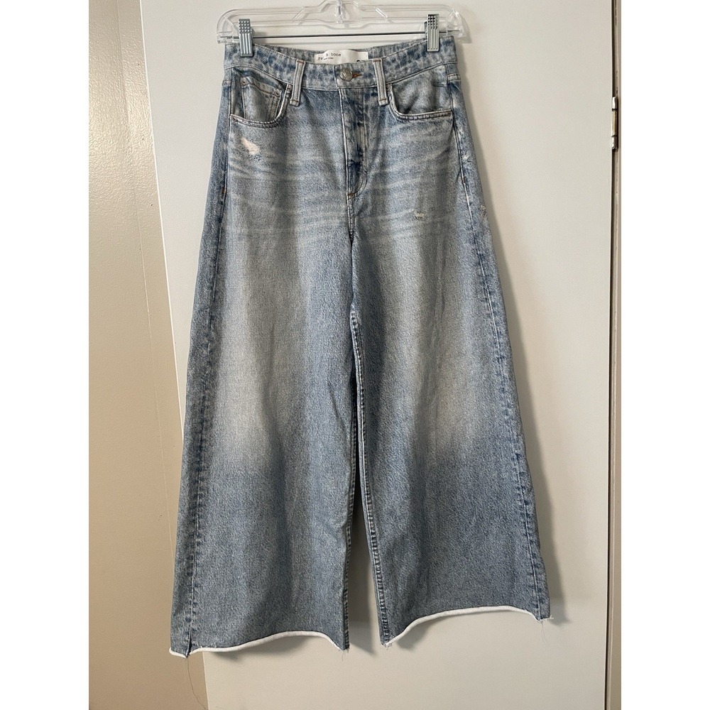 rag & bone Light Wash Wide Leg Jeans